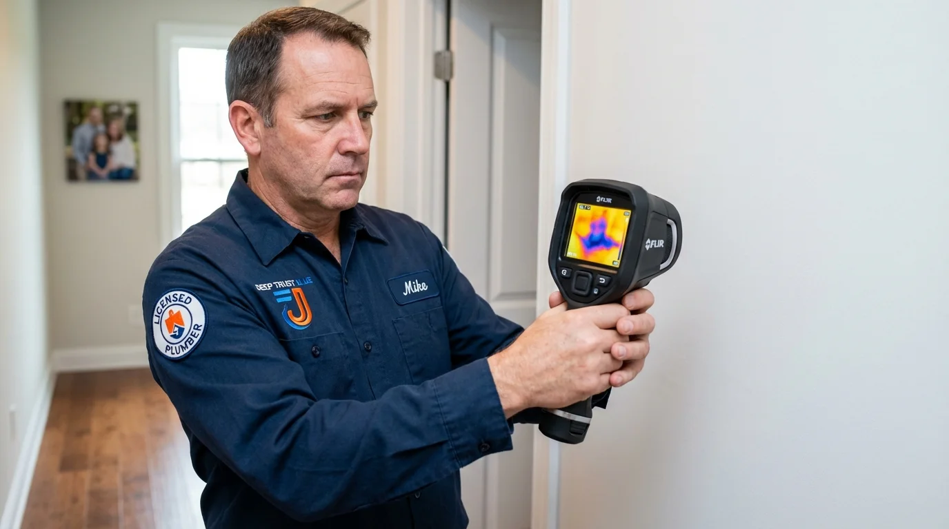 Thermal imaging leak detection by Johns Plumbing LLC in Marquette